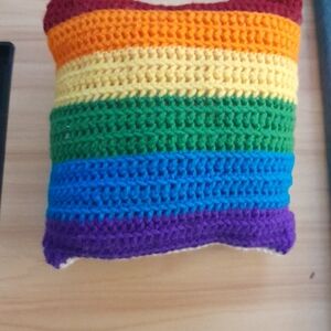 Colorful Crochet Pillow